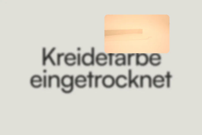 Kreidefarbe eingetrocknet – was nun?